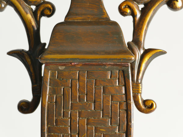 Chinoiserie Faux Rattan Amphora Table Lamp by Aneta, Sweden 1980's