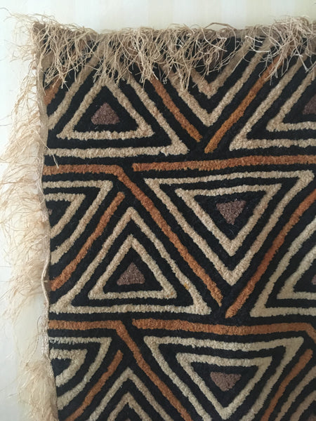 Hand Crafted Kuba Cloth Wall Hanging from D.R. Congo, 1960's