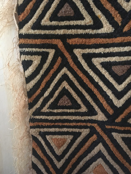 Hand Crafted Kuba Cloth Wall Hanging from D.R. Congo, 1960's