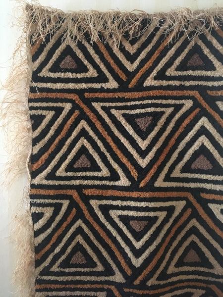 Hand Crafted Kuba Cloth Wall Hanging from D.R. Congo, 1960's