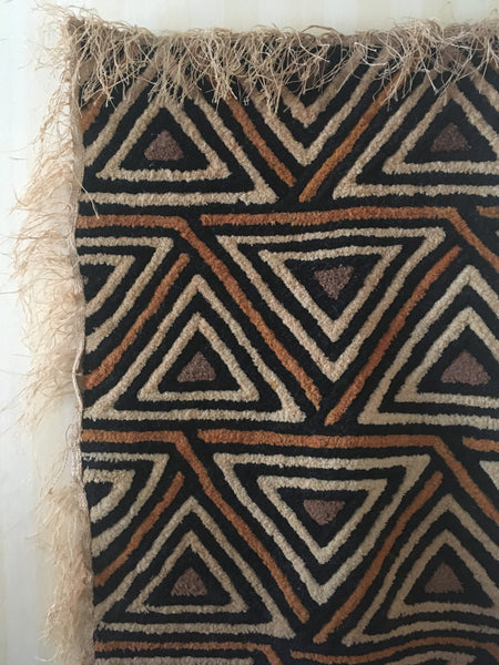 Hand Crafted Kuba Cloth Wall Hanging from D.R. Congo, 1960's