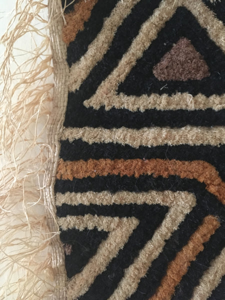 Hand Crafted Kuba Cloth Wall Hanging from D.R. Congo, 1960's