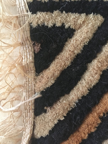 Hand Crafted Kuba Cloth Wall Hanging from D.R. Congo, 1960's