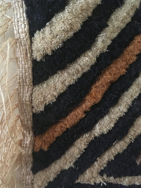 Hand Crafted Kuba Cloth Wall Hanging from D.R. Congo, 1960's