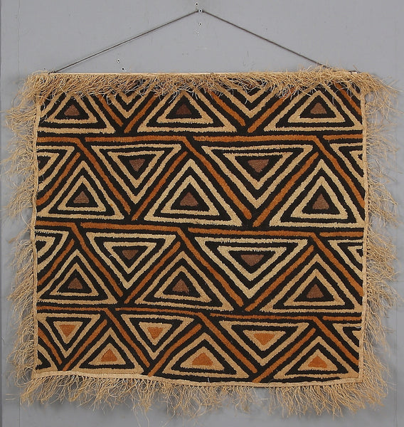 Hand Crafted Kuba Cloth Wall Hanging from D.R. Congo, 1960's