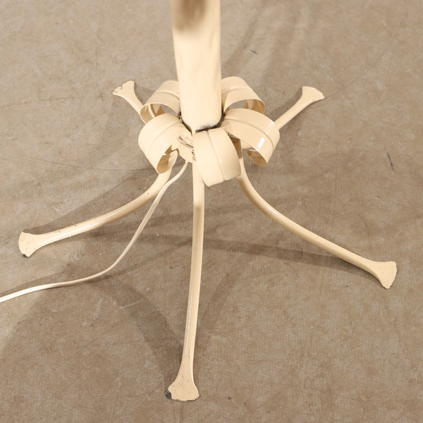 Hollywood Regency Cream White Palm Tree Floor Lamp Attributed to Hans Kögl