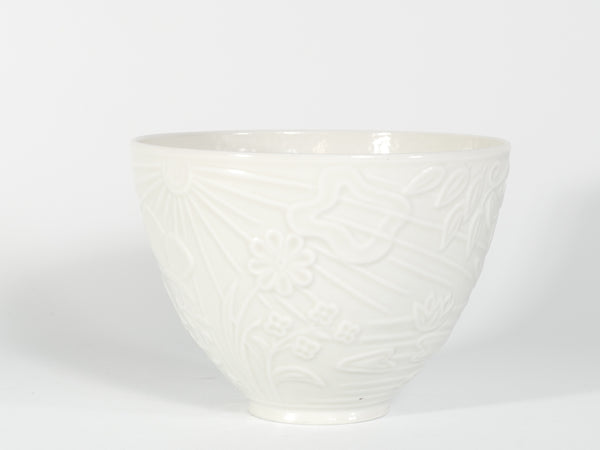 Porcelain Flower Motif Bowl by Gunnar Nylund , ALP, 1940's