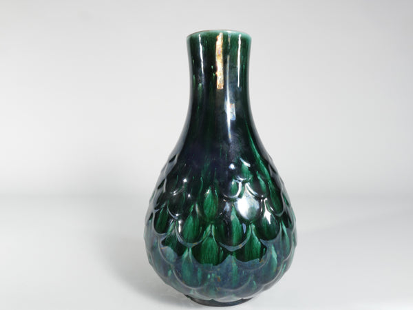 Green Vicke Lindstrand Ceramic Vase "638" Upsala Ekeby, 1950's