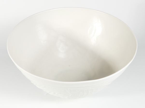 Swedish Grace White Porcelain Sea Themed  Bowl by Gunnar Nylund for ALP, 1940's