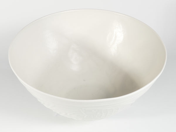 Swedish Grace White Porcelain Sea Themed  Bowl by Gunnar Nylund for ALP, 1940's
