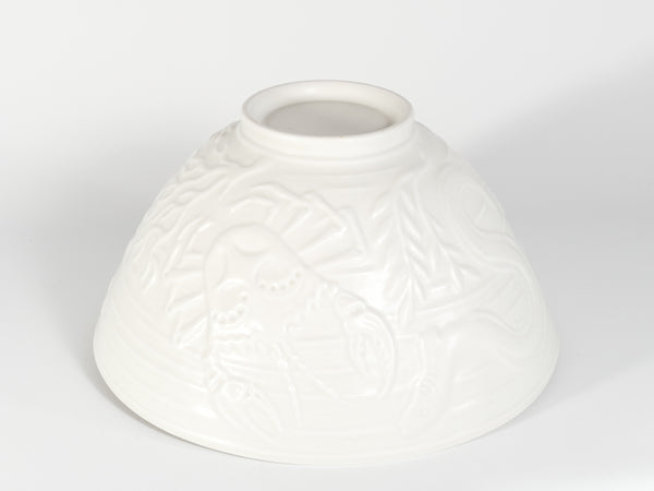 Swedish Grace White Porcelain Sea Themed  Bowl by Gunnar Nylund for ALP, 1940's