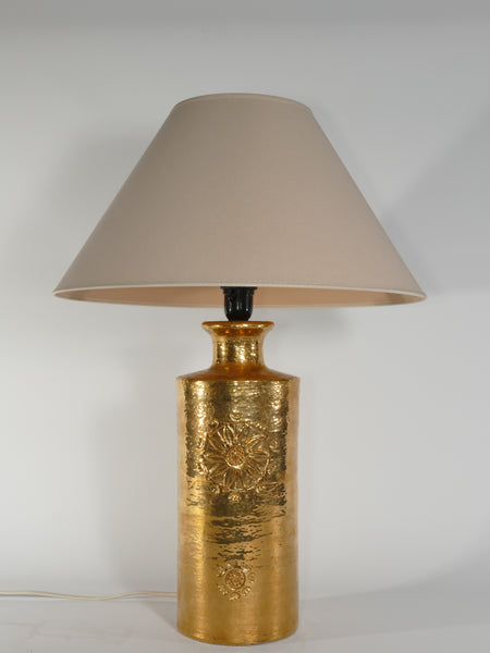 Gold Glazed Ceramic Table Lamps by Bitossi for Bergboms, 1970's