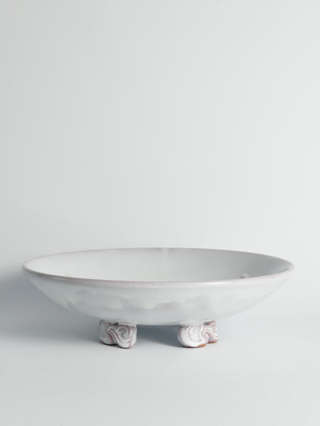 Art Deco White Earthenware Mermaid Bowl "300" by Mari Simmulson for Upsala-Ekeby