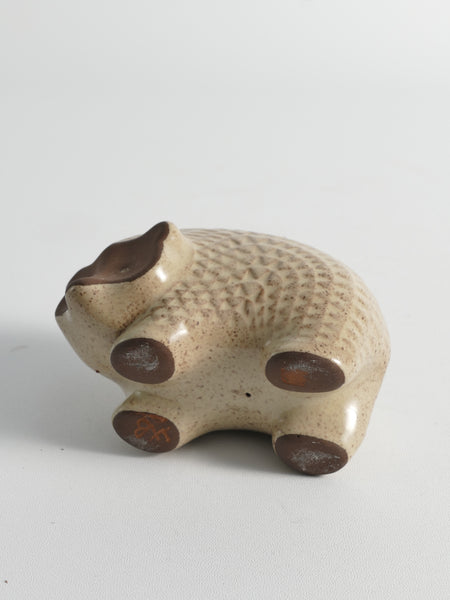 Scandinavian Modern zigzag patterned Earthenware Hedgehog, 1960s