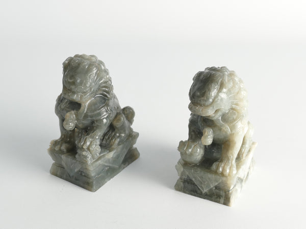 Pair Of Jade Chinese Foo Dogs