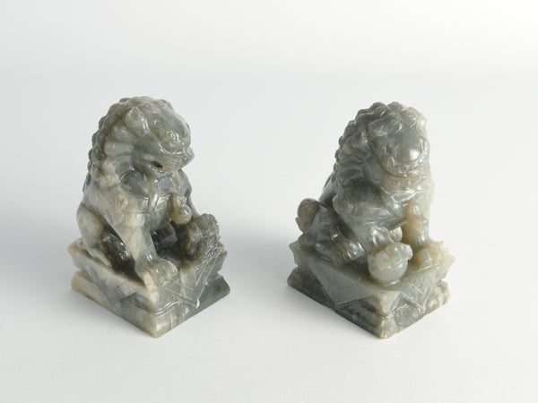 Pair Of Jade Chinese Foo Dogs