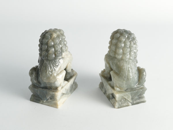 Pair Of Jade Chinese Foo Dogs