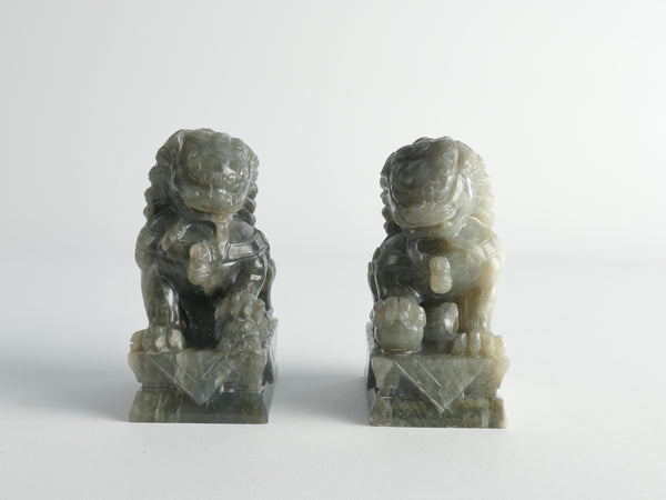 Pair Of Jade Chinese Foo Dogs