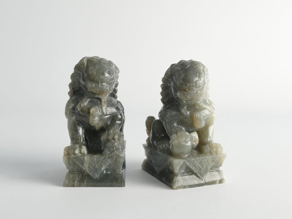 Pair Of Jade Chinese Foo Dogs