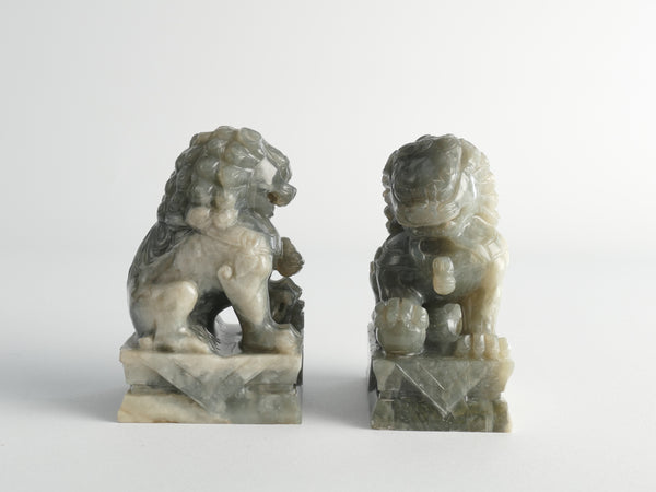 Pair Of Jade Chinese Foo Dogs