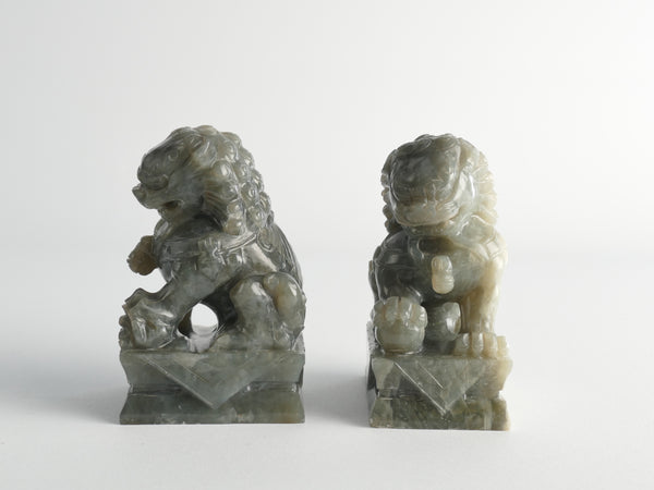 Pair Of Jade Chinese Foo Dogs