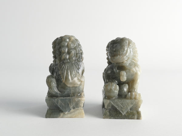 Pair Of Jade Chinese Foo Dogs