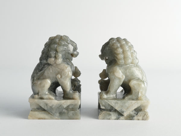 Pair Of Jade Chinese Foo Dogs