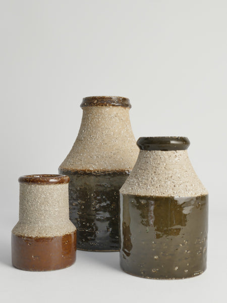 Stoneware Vases by Hertha Bengtson for Rörstrand, Set of 3