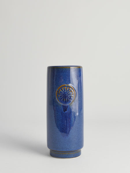 Blue Stoneware Vase from Nordlys Series by Maria Philippi for Søholm, 1960s