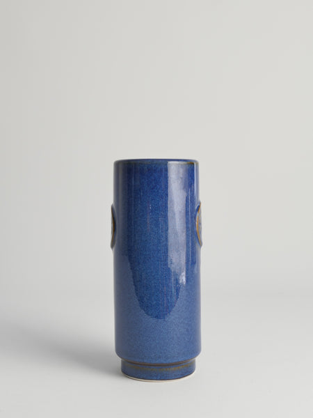Blue Stoneware Vase from Nordlys Series by Maria Philippi for Søholm, 1960s