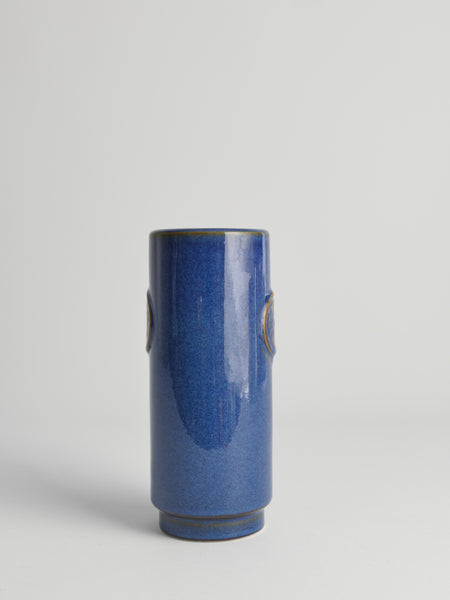 Blue Stoneware Vase from Nordlys Series by Maria Philippi for Søholm, 1960s