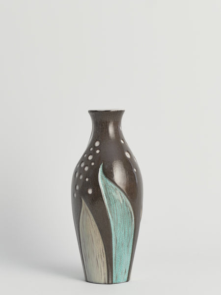 Ceramic Vase with Seaweed Motif by Mari Simmulson for Upsala Ekeby, Sweden 1950s