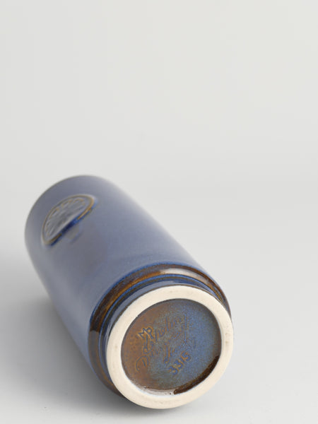Blue Stoneware Vase from Nordlys Series by Maria Philippi for Søholm, 1960s