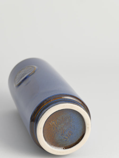 Blue Stoneware Vase from Nordlys Series by Maria Philippi for Søholm, 1960s