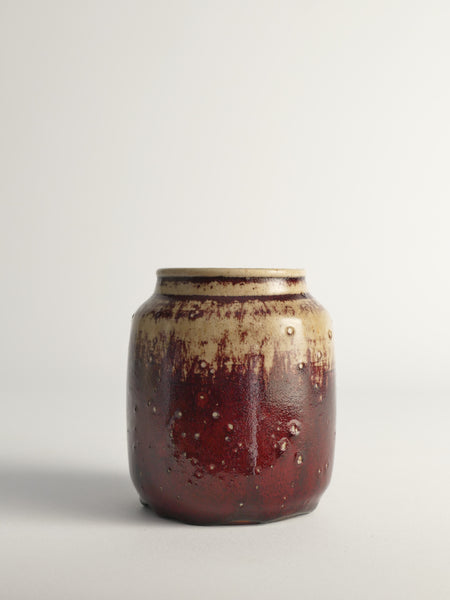 Unique Oxblood Glazed Stoneware Pieces, By Henning Nilsson, Set of 3