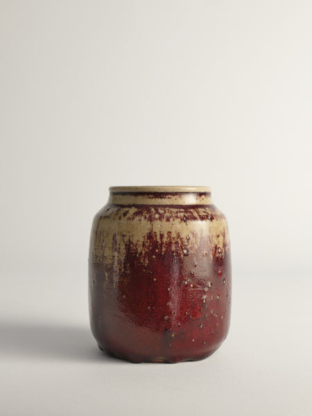 Unique Oxblood Glazed Stoneware Pieces, By Henning Nilsson, Set of 3
