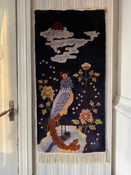 Mongolian Handmade Silk Bautou Tapestry