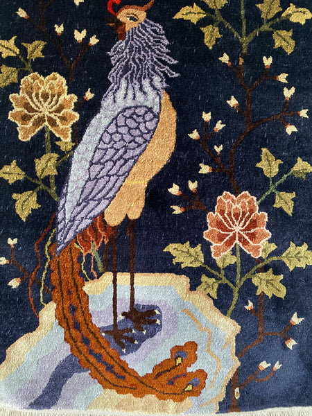 Mongolian Handmade Silk Bautou Tapestry