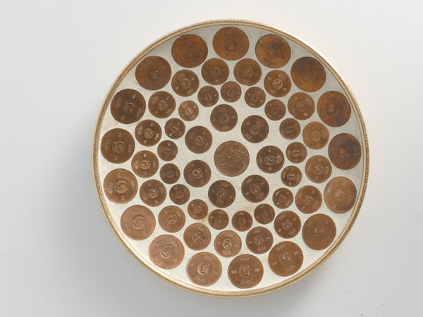 Vintage Swedish Copper Coin Plate