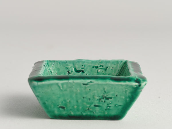 Emerald Green Chamotte Bowl  by Gunnar Nylund for Rörstrand, Sweden 1960s