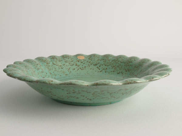 Celadon Green Earthenware Bowl & Plates, Nittsjö, Sweden, 1960s