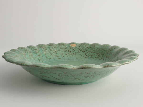 Celadon Green Earthenware Bowl & Plates, Nittsjö, Sweden, 1960s