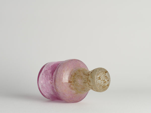 Unique Bubblegum Pink and Yellow Art Glass Vase by Milan Vobruba, Sweden 1980s