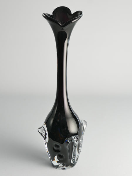 Scandinavian Modern Glass Vase by Börne Augustsson for Åseda