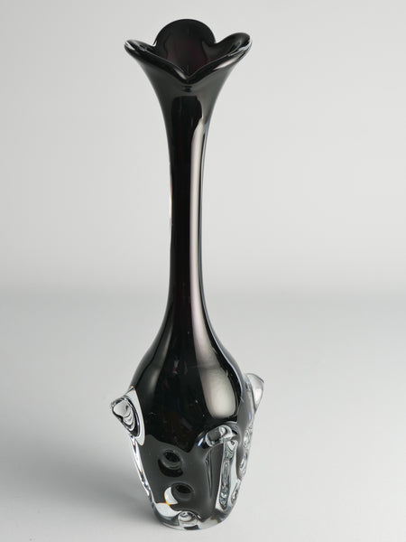 Scandinavian Modern Glass Vase by Börne Augustsson for Åseda
