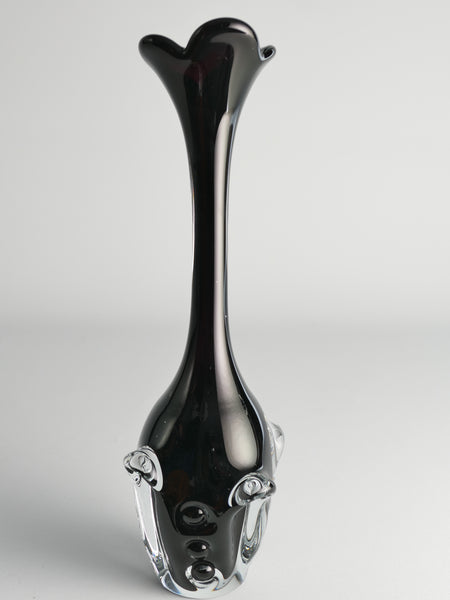 Scandinavian Modern Glass Vase by Börne Augustsson for Åseda