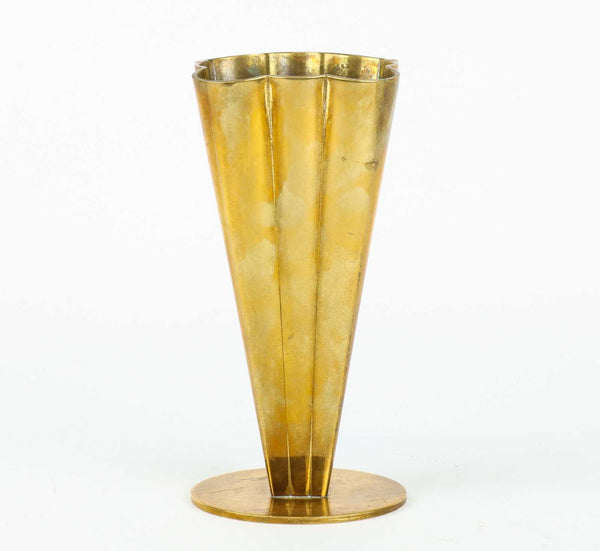Scandinavian Modern Brass Vase by Gunnar Ander Ystad Metall, Sweden