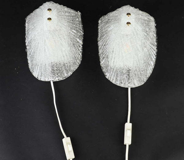 Scandinavian Modern Glass Sconces, Globen AB, Sweden 1960's