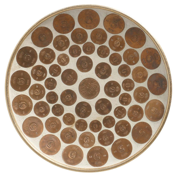 Vintage Swedish Copper Coin Plate